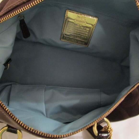 Coach Madison Sabrina Brown Op Art Satchel - Picture 10 of 12